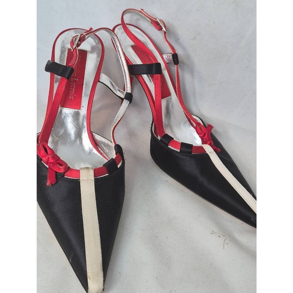 Christian LaCroix sling  backs - Picture 2 of 8